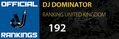 DJ DOMINATOR RANKING UNITED KINGDOM
