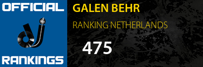GALEN BEHR RANKING NETHERLANDS