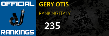 GERY OTIS RANKING ITALY
