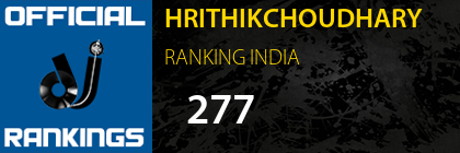HRITHIKCHOUDHARY RANKING INDIA