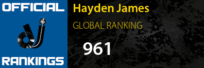 Hayden James GLOBAL RANKING
