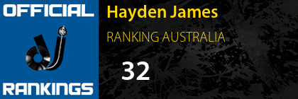 Hayden James RANKING AUSTRALIA