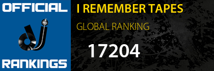 I REMEMBER TAPES GLOBAL RANKING