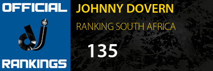 JOHNNY DOVERN RANKING SOUTH AFRICA