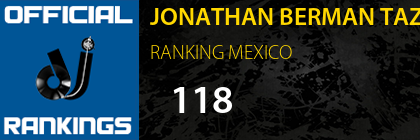 JONATHAN BERMAN TAZ RANKING MEXICO