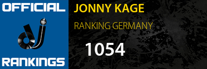 JONNY KAGE RANKING GERMANY