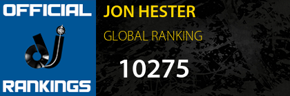JON HESTER GLOBAL RANKING