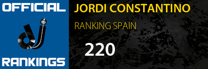 JORDI CONSTANTINO RANKING SPAIN