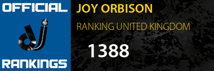 JOY ORBISON RANKING UNITED KINGDOM