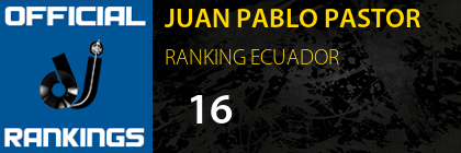 JUAN PABLO PASTOR RANKING ECUADOR