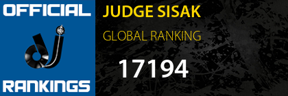 JUDGE SISAK GLOBAL RANKING