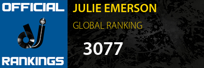 JULIE EMERSON GLOBAL RANKING