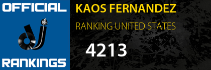 KAOS FERNANDEZ RANKING UNITED STATES