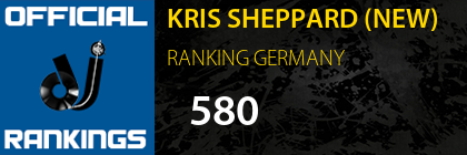 KRIS SHEPPARD (NEW) RANKING GERMANY