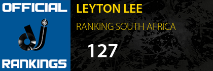 LEYTON LEE RANKING SOUTH AFRICA