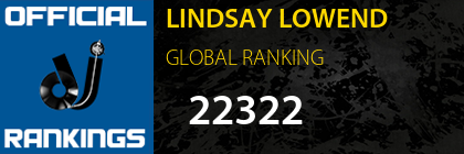 LINDSAY LOWEND GLOBAL RANKING