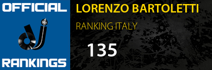 LORENZO BARTOLETTI RANKING ITALY