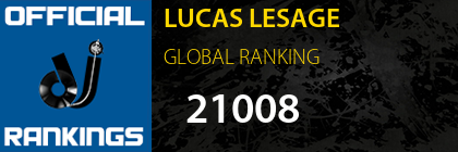 LUCAS LESAGE GLOBAL RANKING
