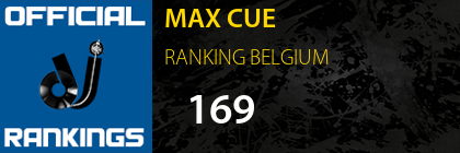 MAX CUE RANKING BELGIUM