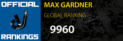 MAX GARDNER GLOBAL RANKING