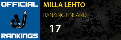 MILLA LEHTO RANKING FINLAND