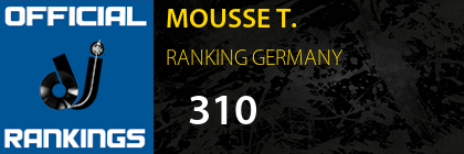 MOUSSE T. RANKING GERMANY