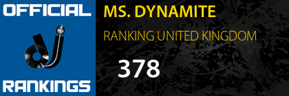 MS. DYNAMITE RANKING UNITED KINGDOM