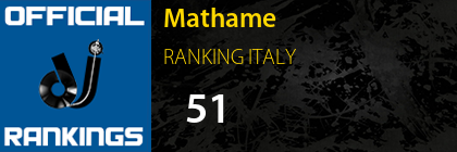 Mathame RANKING ITALY