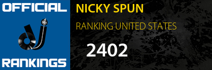NICKY SPUN RANKING UNITED STATES