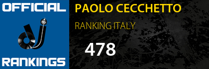 PAOLO CECCHETTO RANKING ITALY