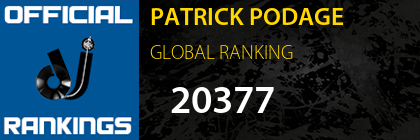 PATRICK PODAGE GLOBAL RANKING