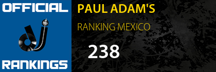 PAUL ADAM'S RANKING MEXICO