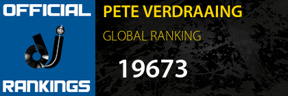 PETE VERDRAAING GLOBAL RANKING