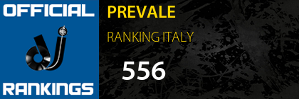 PREVALE RANKING ITALY