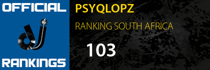 PSYQLOPZ RANKING SOUTH AFRICA