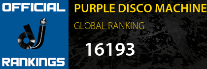 PURPLE DISCO MACHINE GLOBAL RANKING