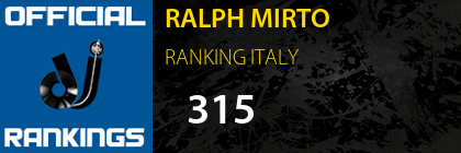 RALPH MIRTO RANKING ITALY