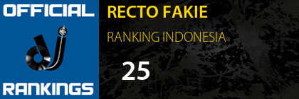 RECTO FAKIE RANKING INDONESIA