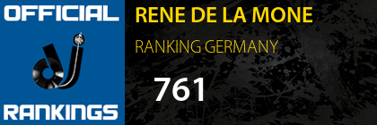 RENE DE LA MONE RANKING GERMANY