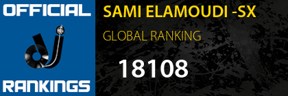SAMI ELAMOUDI -SX GLOBAL RANKING