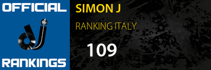 SIMON J RANKING ITALY