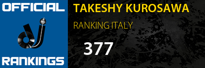 TAKESHY KUROSAWA RANKING ITALY