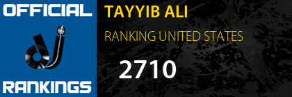 TAYYIB ALI RANKING UNITED STATES