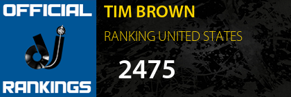 TIM BROWN RANKING UNITED STATES