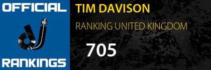 TIM DAVISON RANKING UNITED KINGDOM