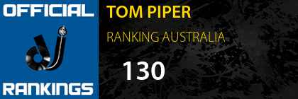 TOM PIPER RANKING AUSTRALIA