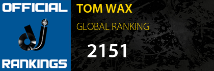 TOM WAX GLOBAL RANKING