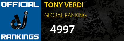TONY VERDI GLOBAL RANKING