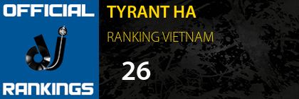 TYRANT HA RANKING VIETNAM