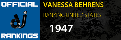 VANESSA BEHRENS RANKING UNITED STATES